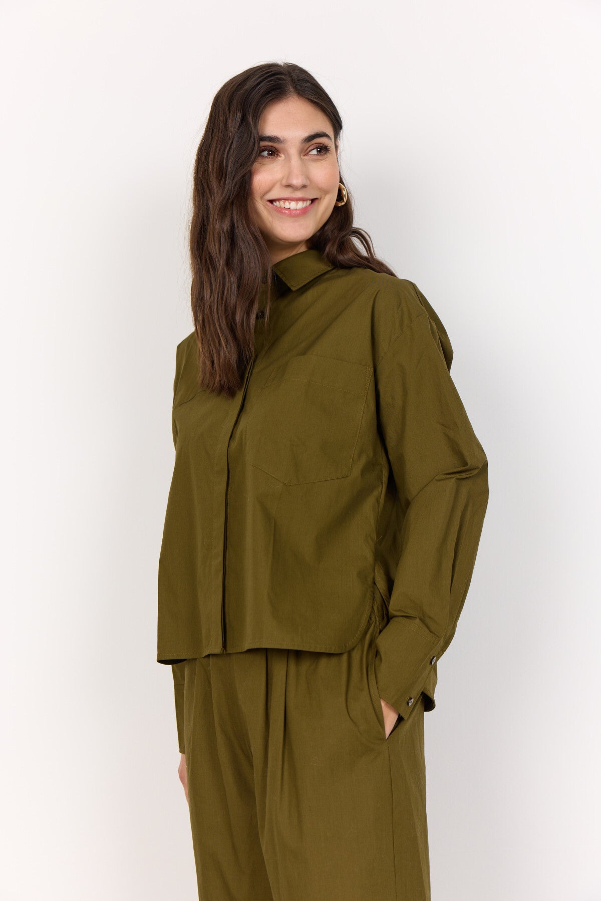 SC-RACHELLE 7 Shirt Dark green