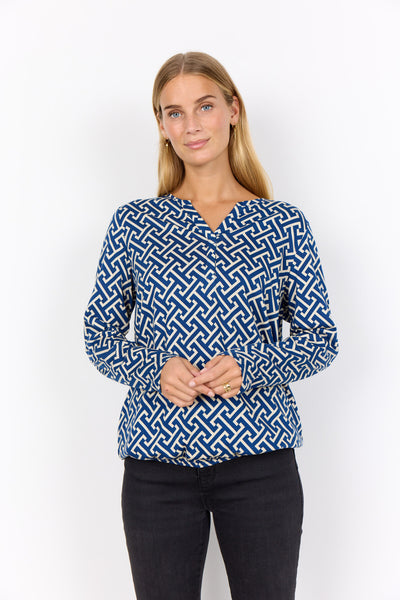 SC-FELICITY AOP 520 Blouse Dark blue