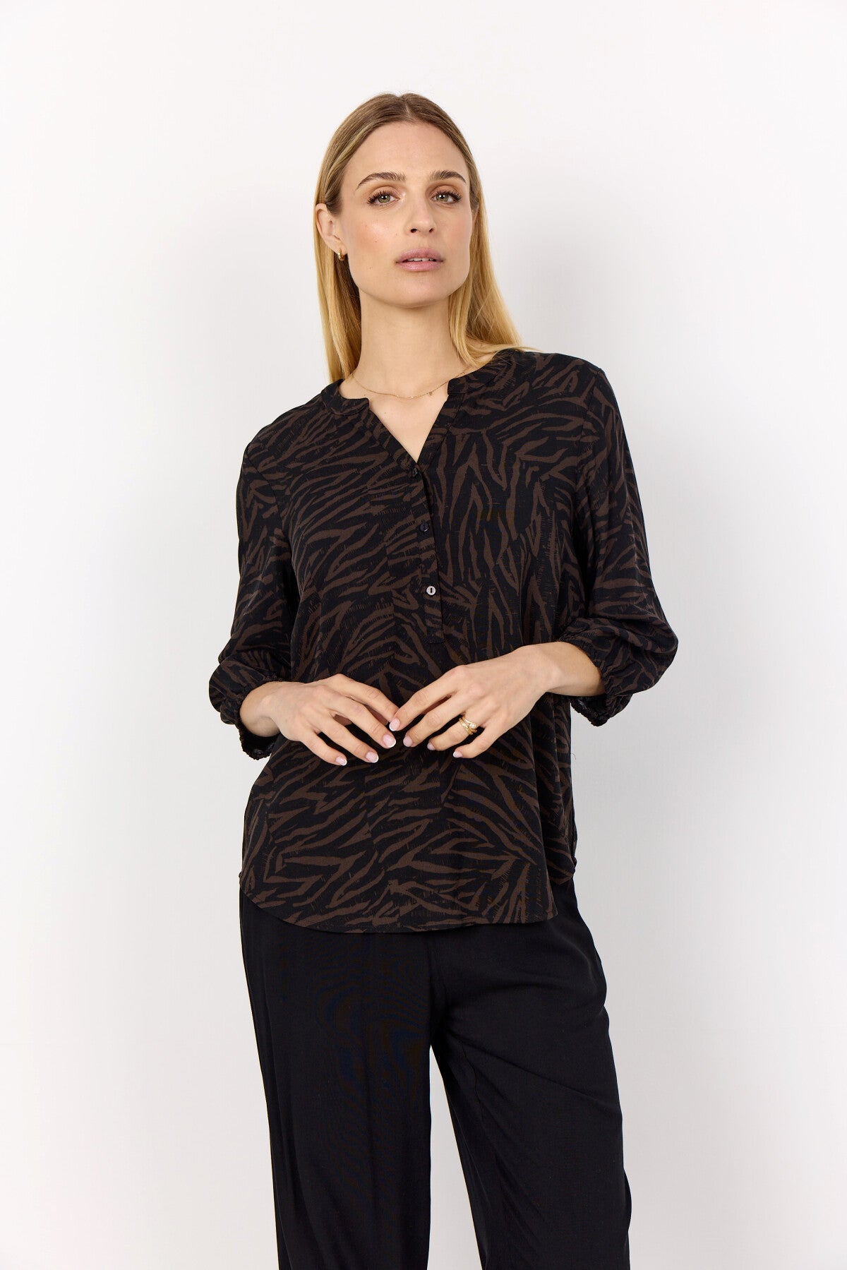 SC-SADE 2 Blouse Dark brown