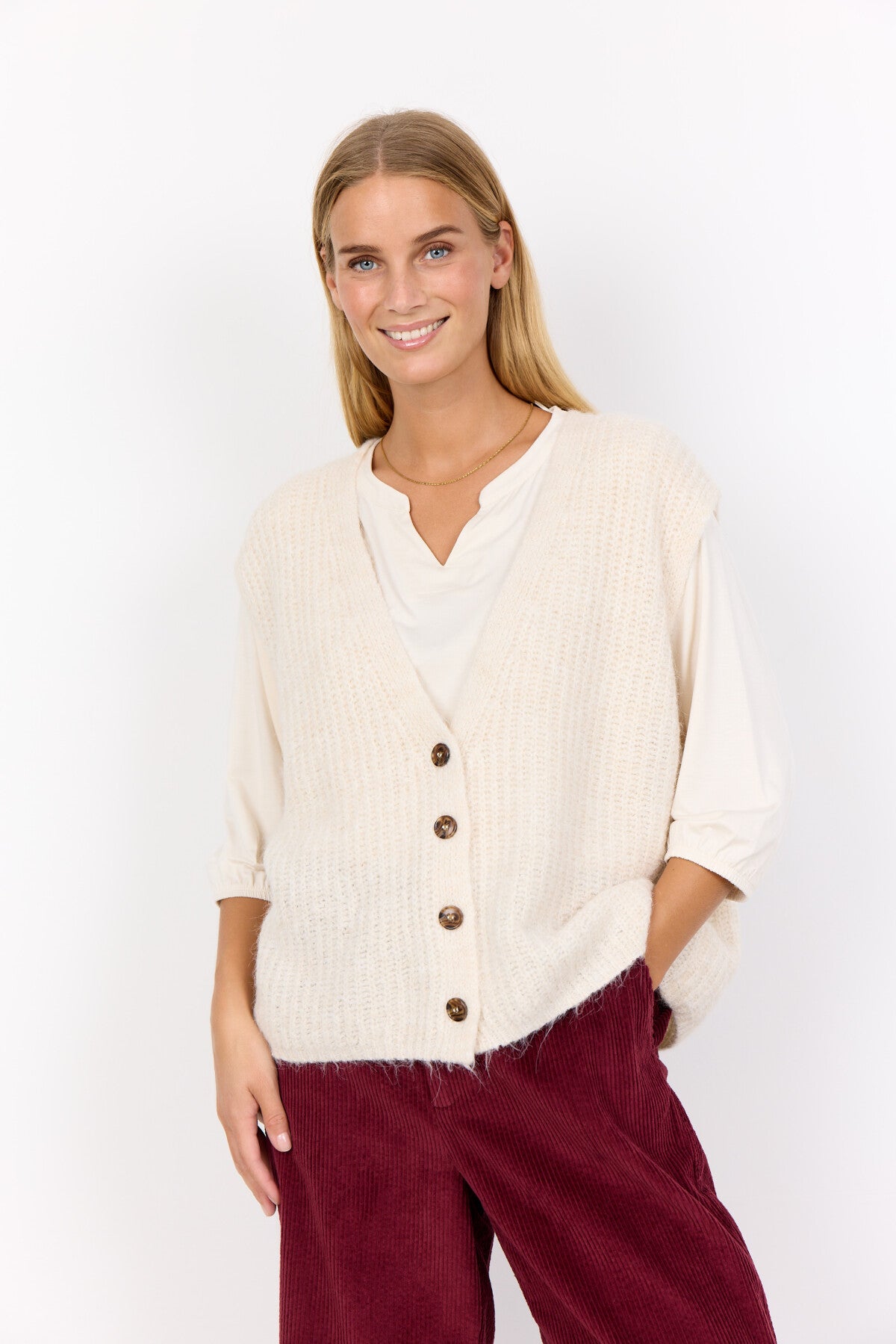 SC-TORINO 13 Waistcoat Cream