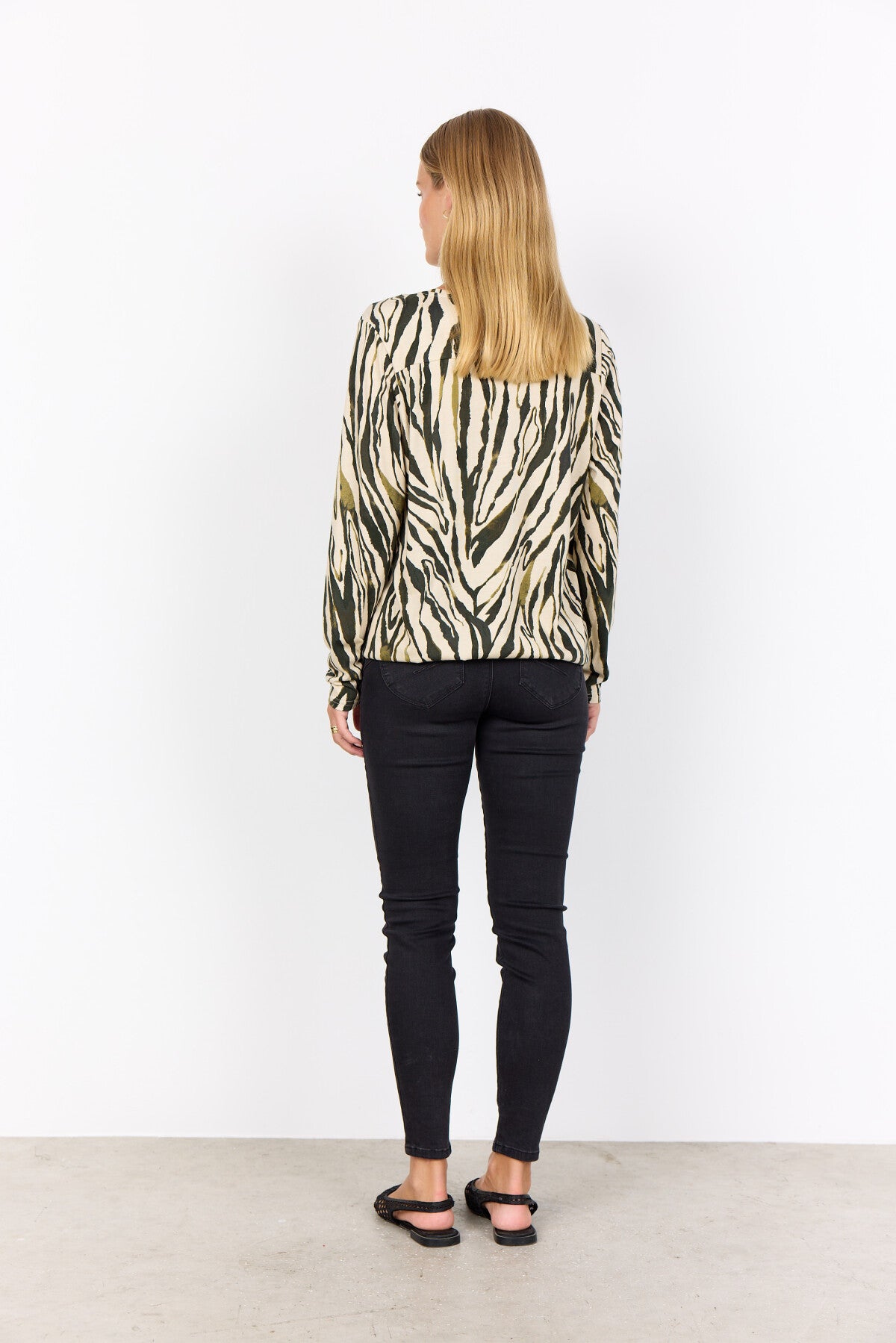 SC-FELICITY AOP 522 Blouse Dark green