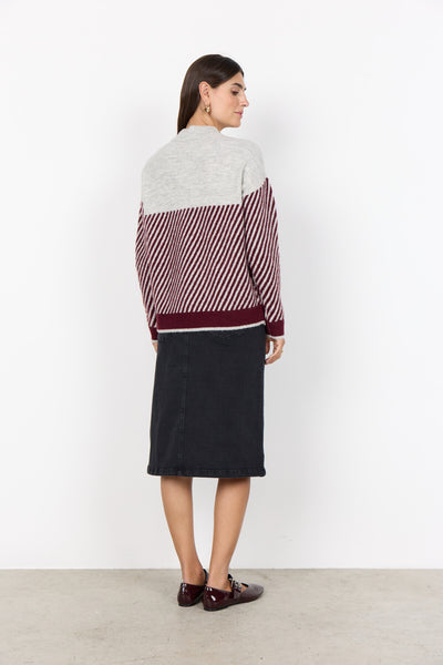SC-NESSIE STRIPE 71 Pullover Bordeaux