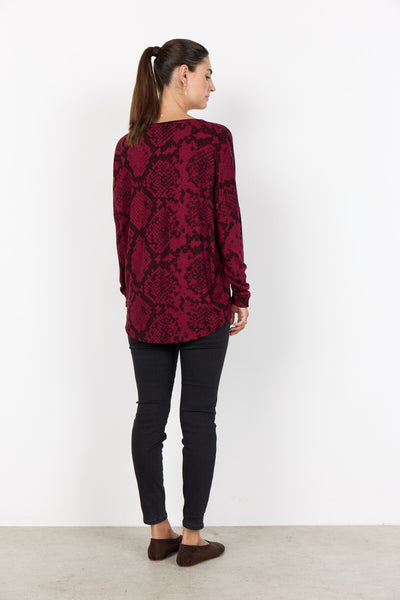 SC-BIARA AOP 145 Blouse Bordeaux