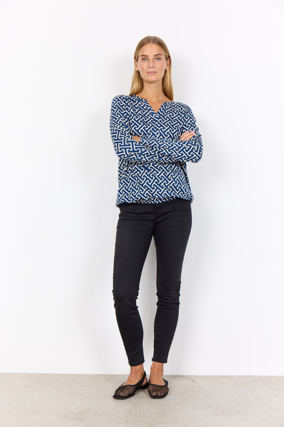 SC-FELICITY AOP 520 Blouse Dark blue