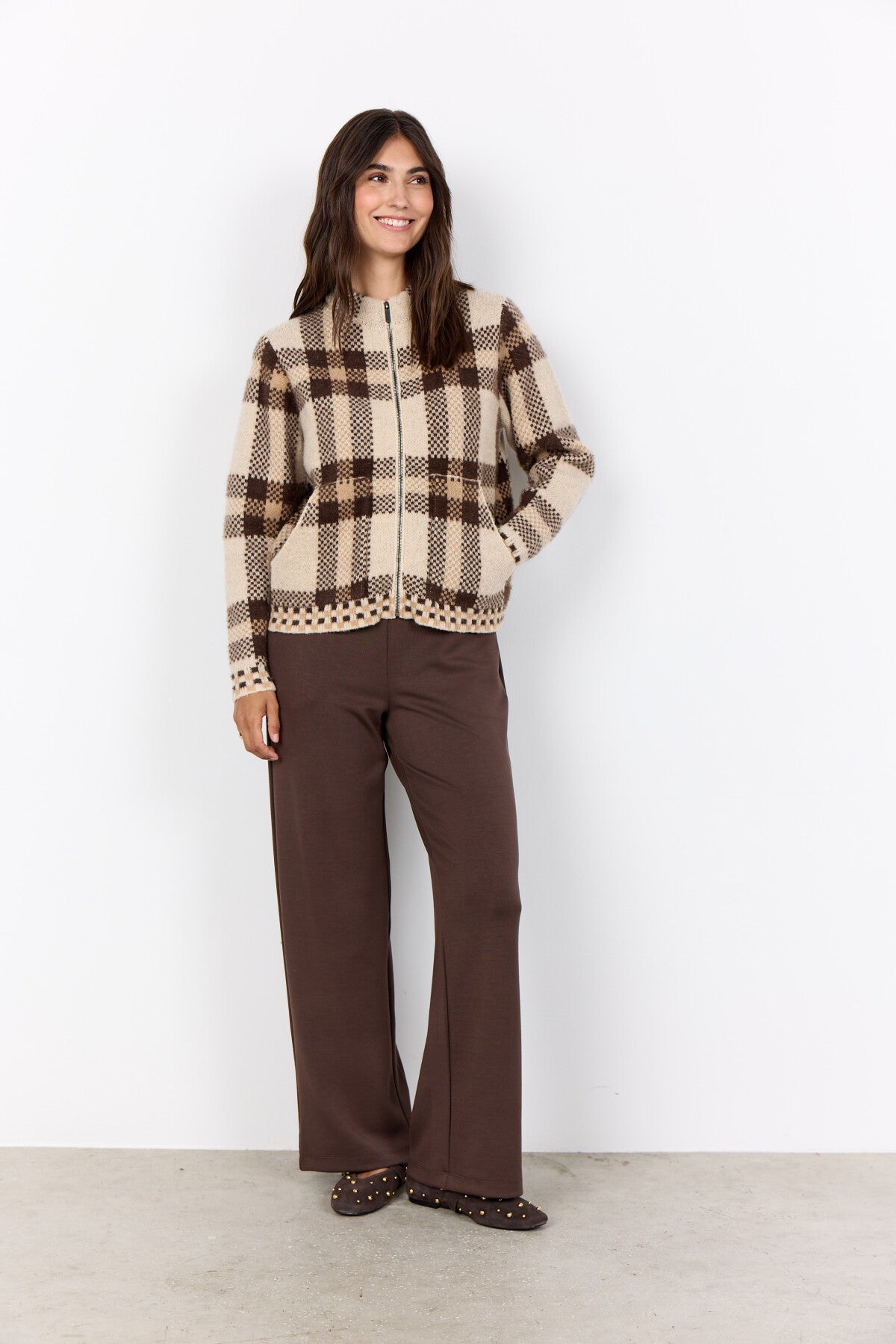 SC-VIBSA 2 Cardigan Dark sand