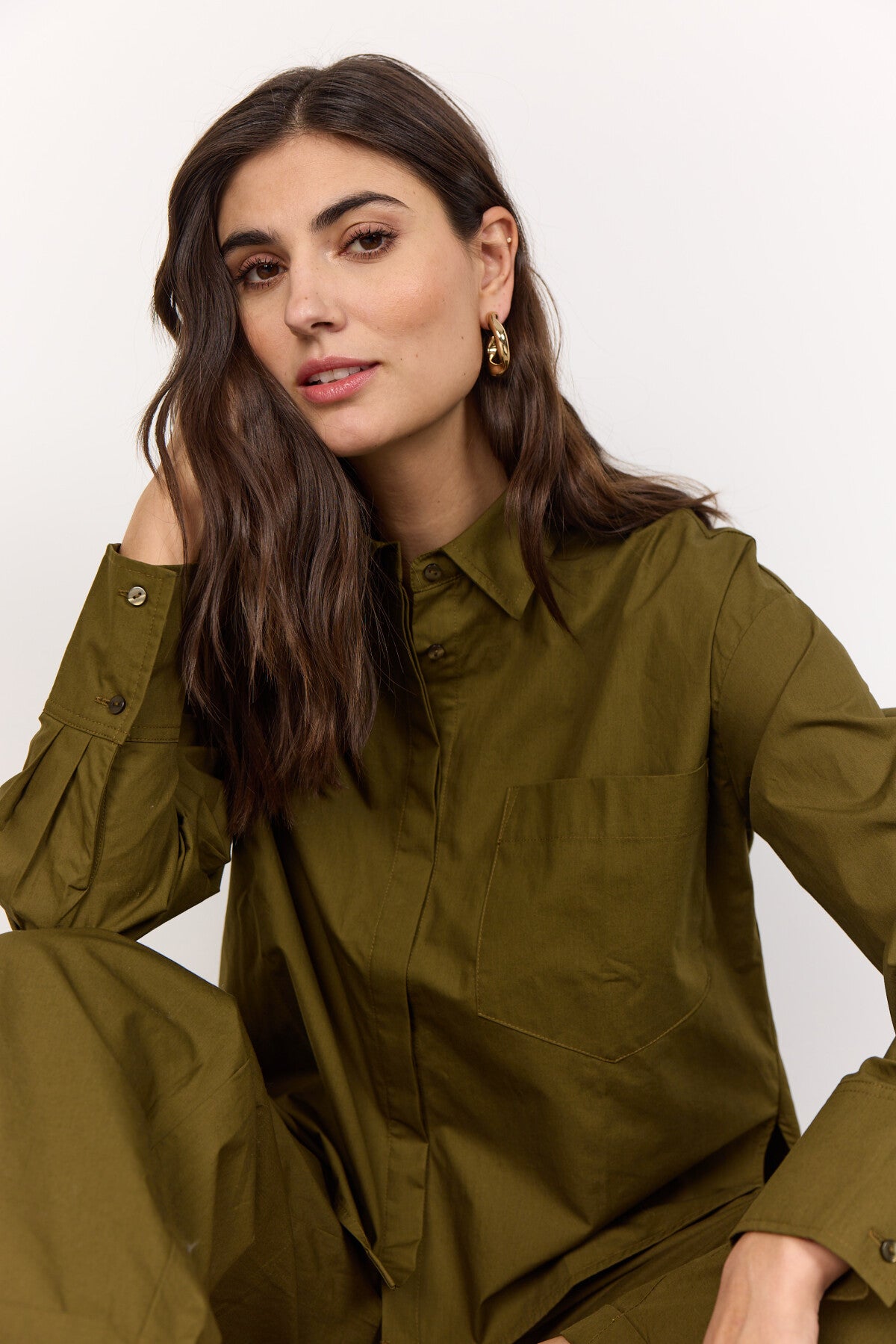 SC-RACHELLE 7 Shirt Dark green