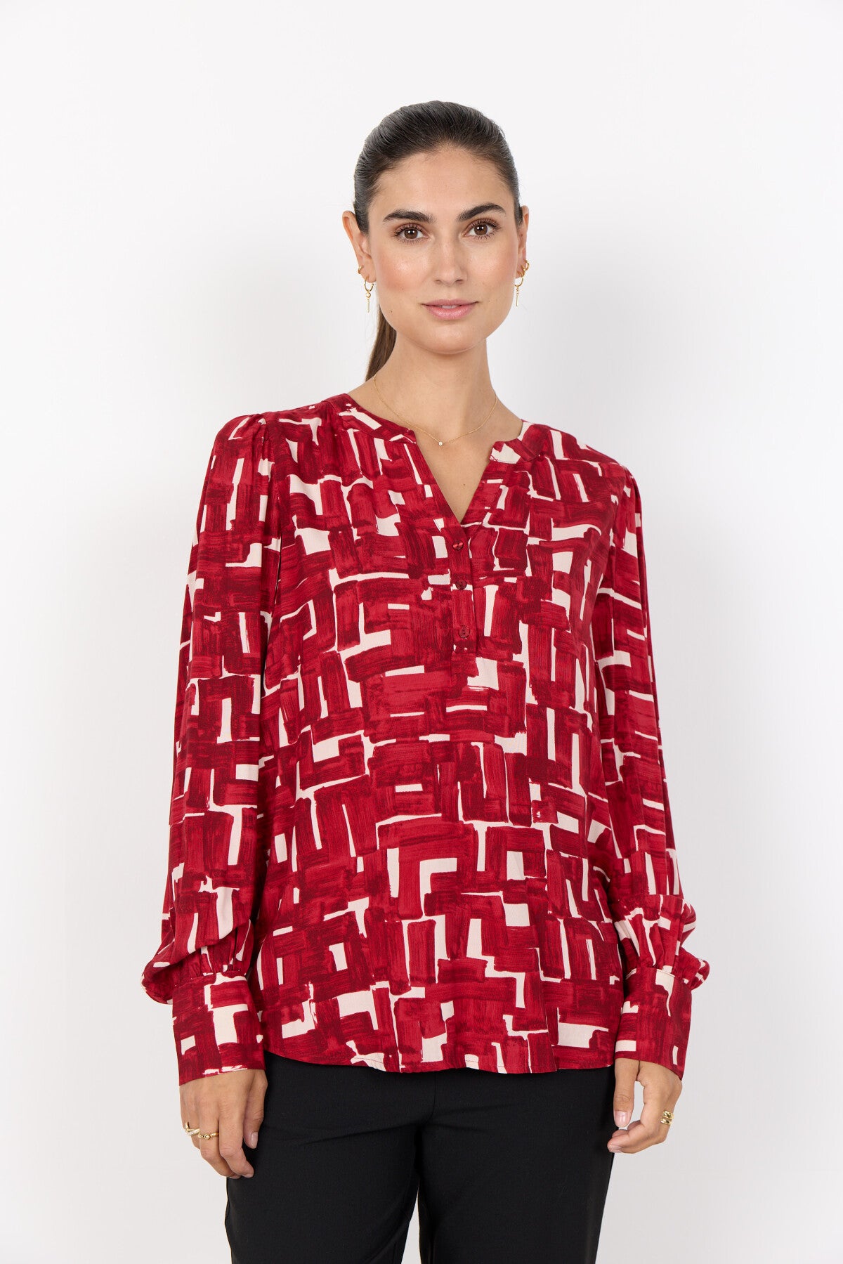 SC-VEBINA 1 Blouse Dark red