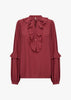SC-BARBEL 1 Blouse Ruby red