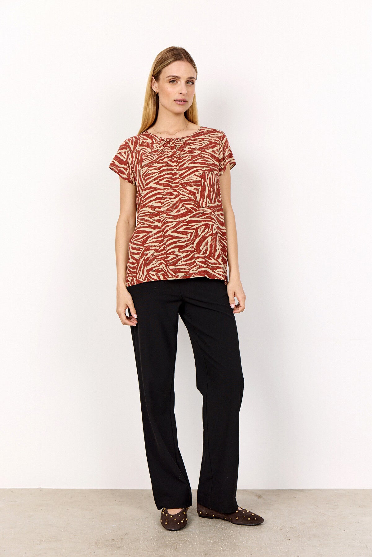 SC-SADE 1 Blouse Rust red