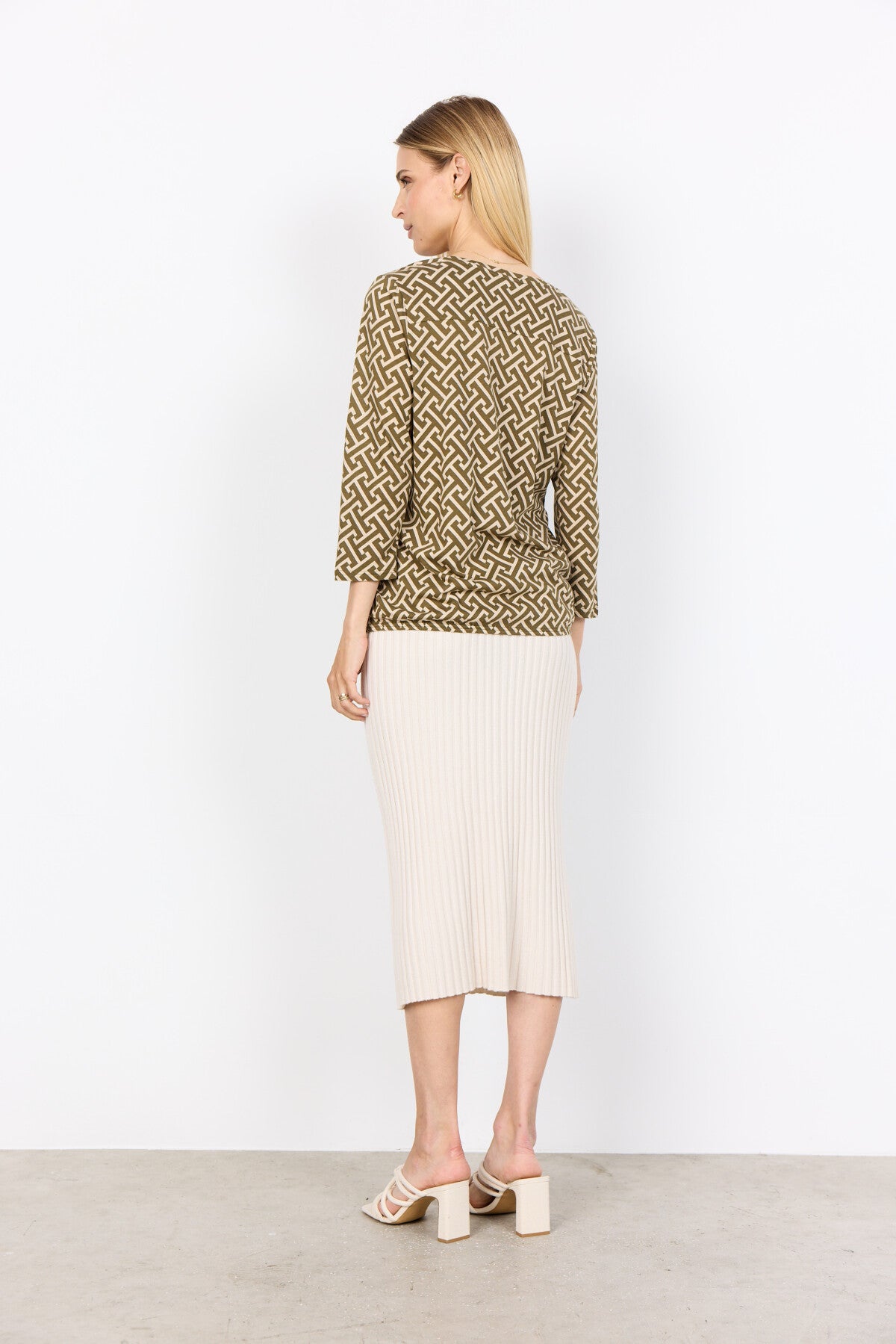 SC-FELICITY AOP 519 Blouse Dark green