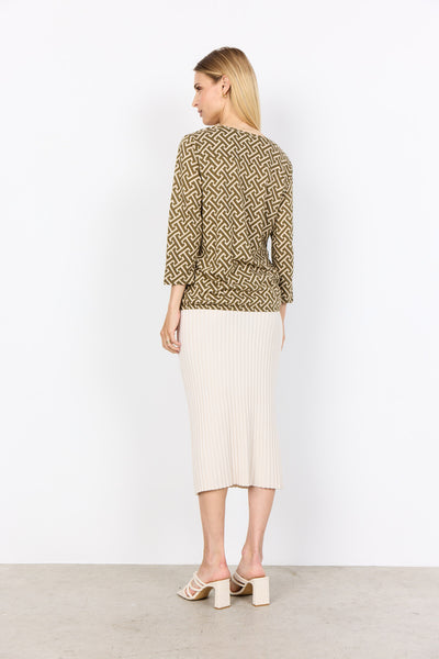 SC-FELICITY AOP 519 Blouse Dark green