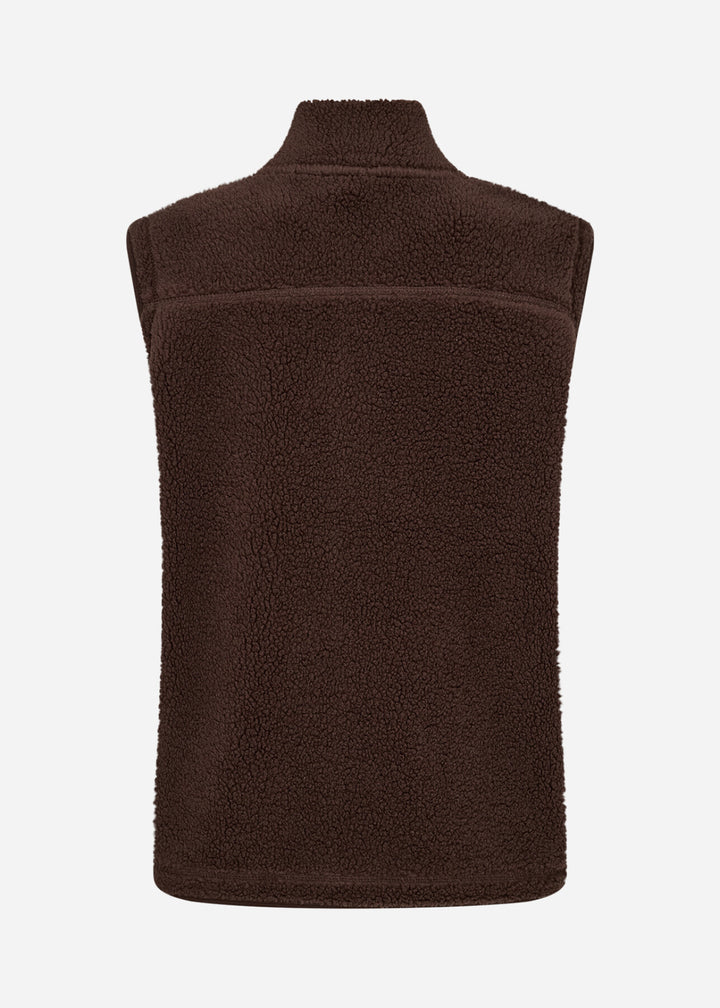 SC-ONYX 3 Waistcoat in Dark brown from soyaconcept | Soyaconcept
