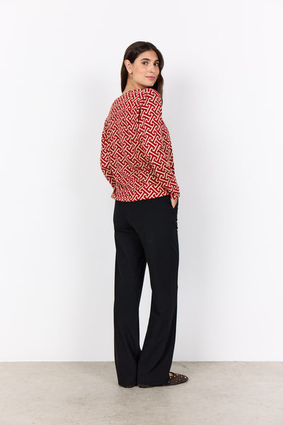 SC-FELICITY AOP 520 Blouse Dark red