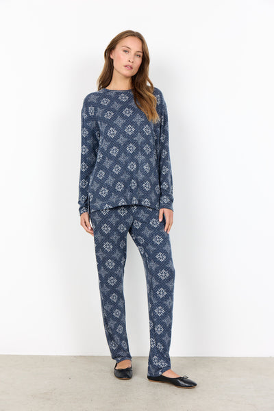 SC-BIARA AOP SET 150 Pyjamas Dark blue