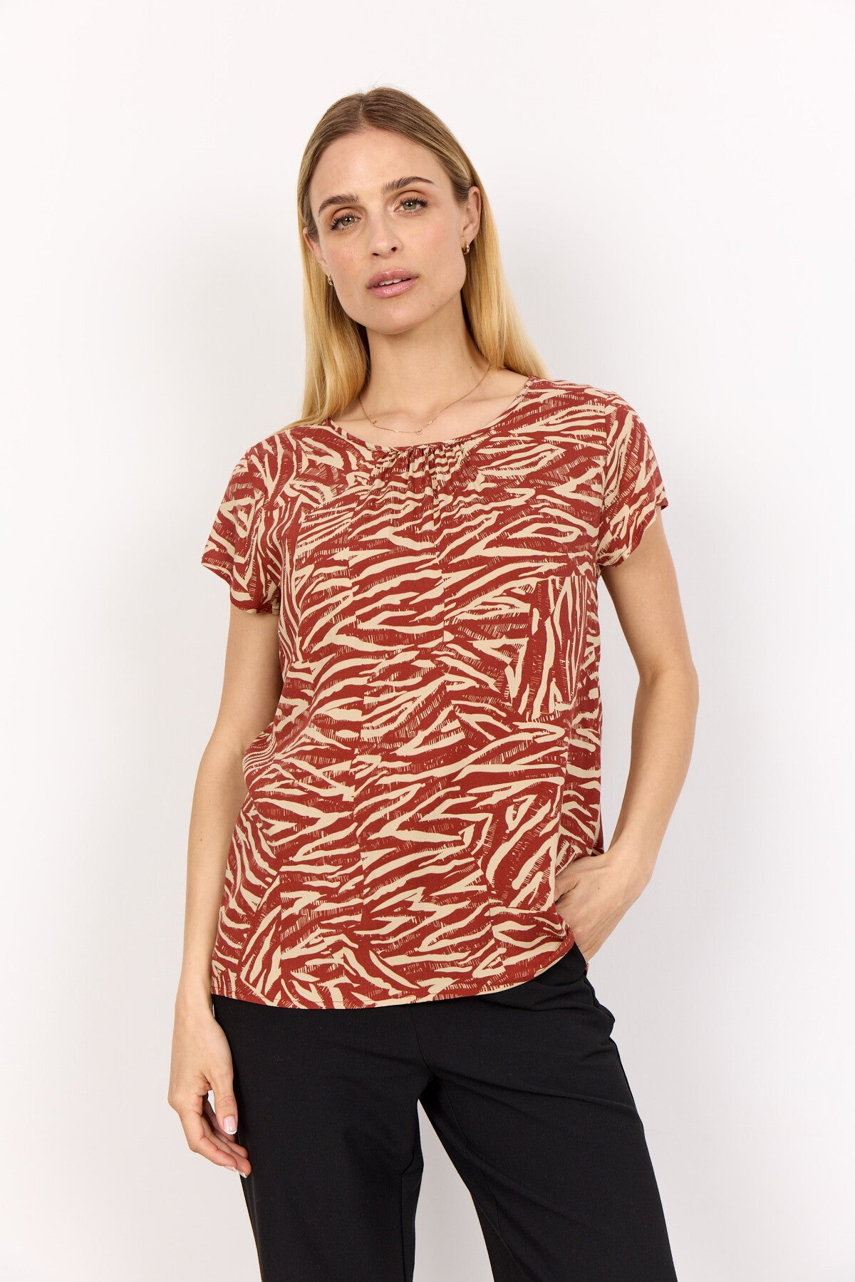 SC-SADE 1 Blouse Rust red