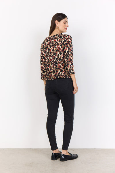 SC-FELICITY AOP 516 Blouse Rust red