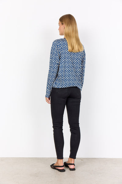 SC-FELICITY AOP 520 Blouse Dark blue