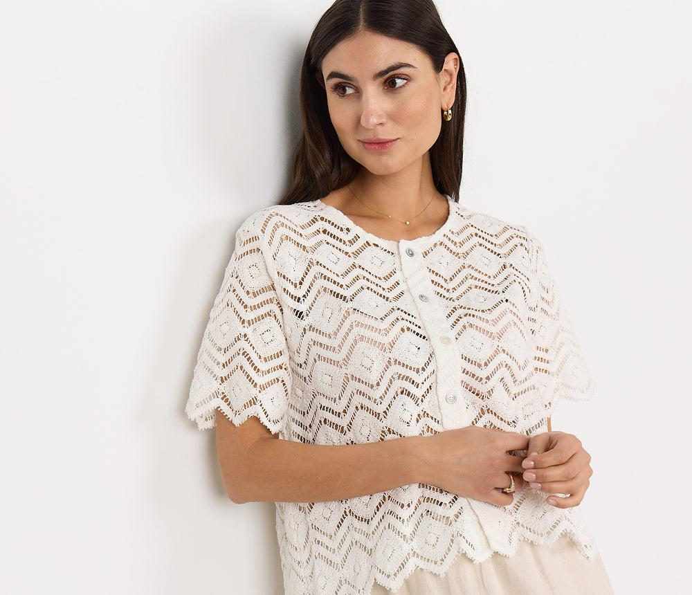 Soyaconcept Lace Top With Cord Detailing